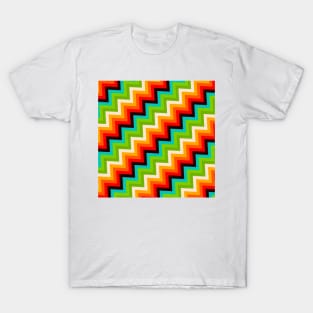 Retro Zig Zag Pattern T-Shirt